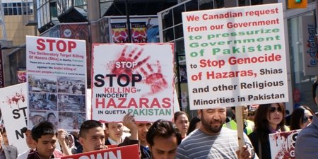 تظاهرات مردم هزاره در تورنتوی کانادا علیه نسل کشی 
