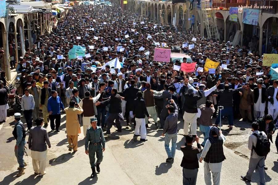 The statement of the Bamyan People's Protest in regard to the 500 KV Electricity plan (regarding its diversion from its primary route (Bamyan-Maidan Provinces)
